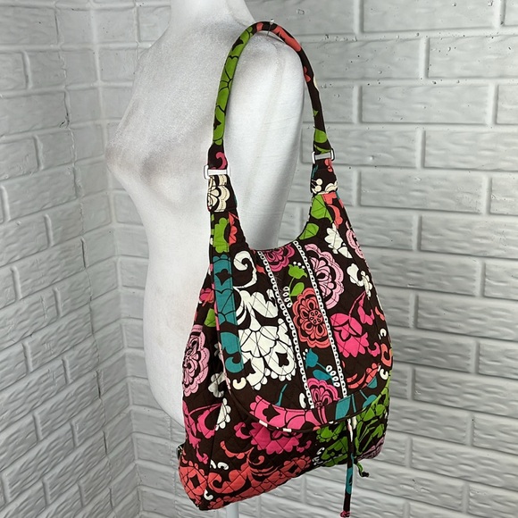 VERA BRADLEY Backpack Tote Convertible Lola Paisley Floral Removable Straps - Picture 3 of 17